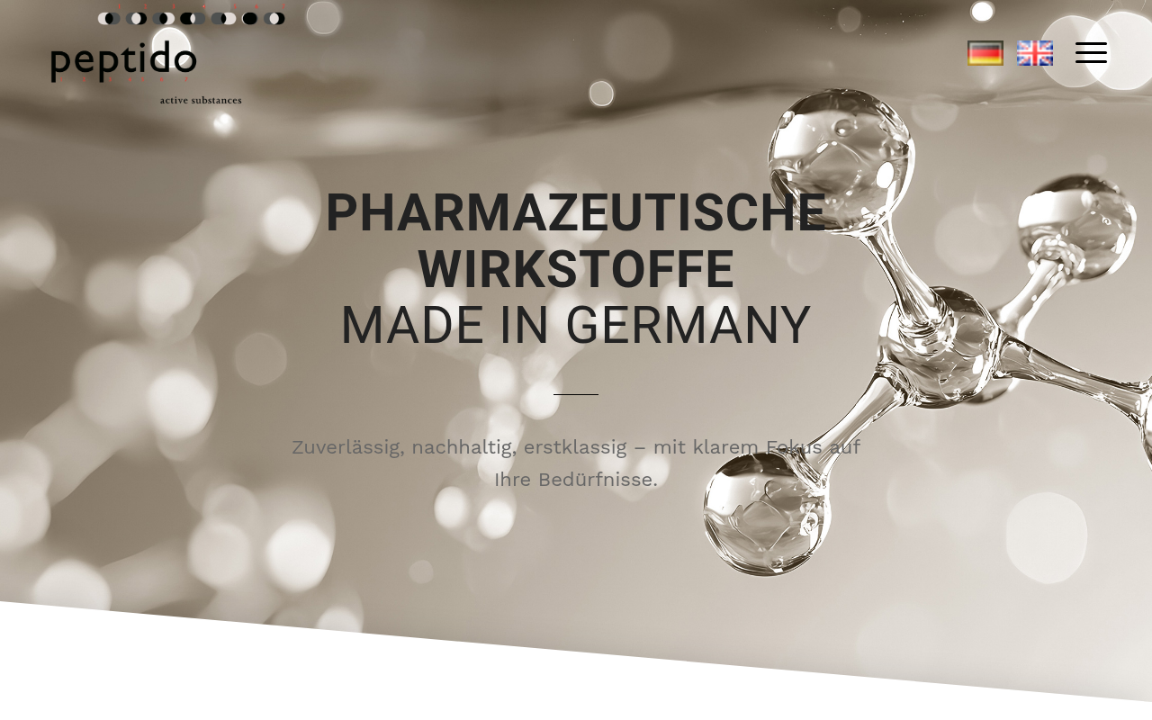Peptido GmbH – Desktop-Ansicht