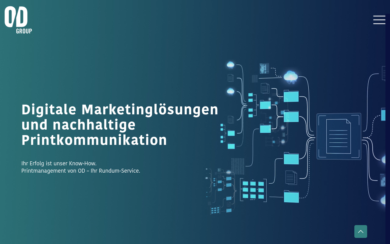 O/D Group – Desktop-Ansicht