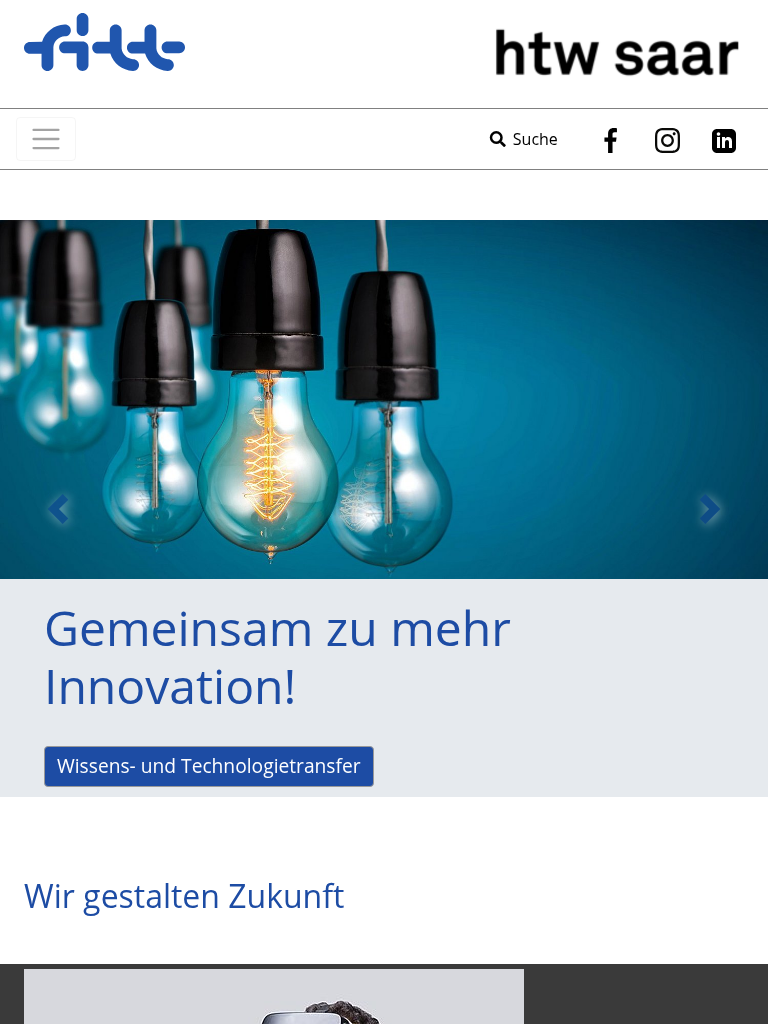 FITT gGmbH – Tablet-Ansicht