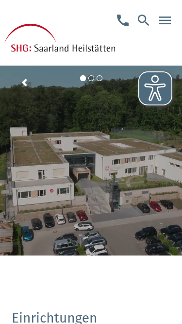 Saarland Heilstätten GmbH – Mobile-Ansicht