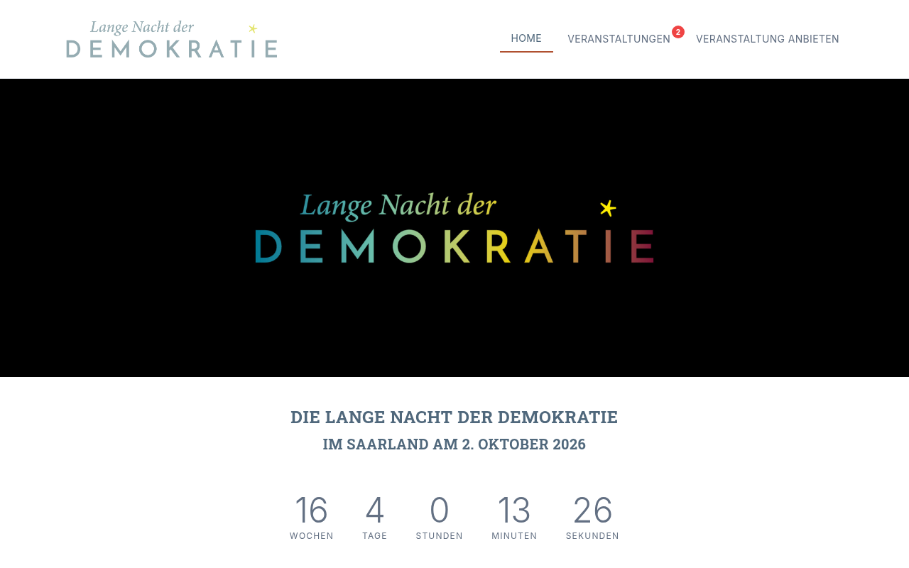 Lange Nacht der Demokratie – Desktop-Ansicht