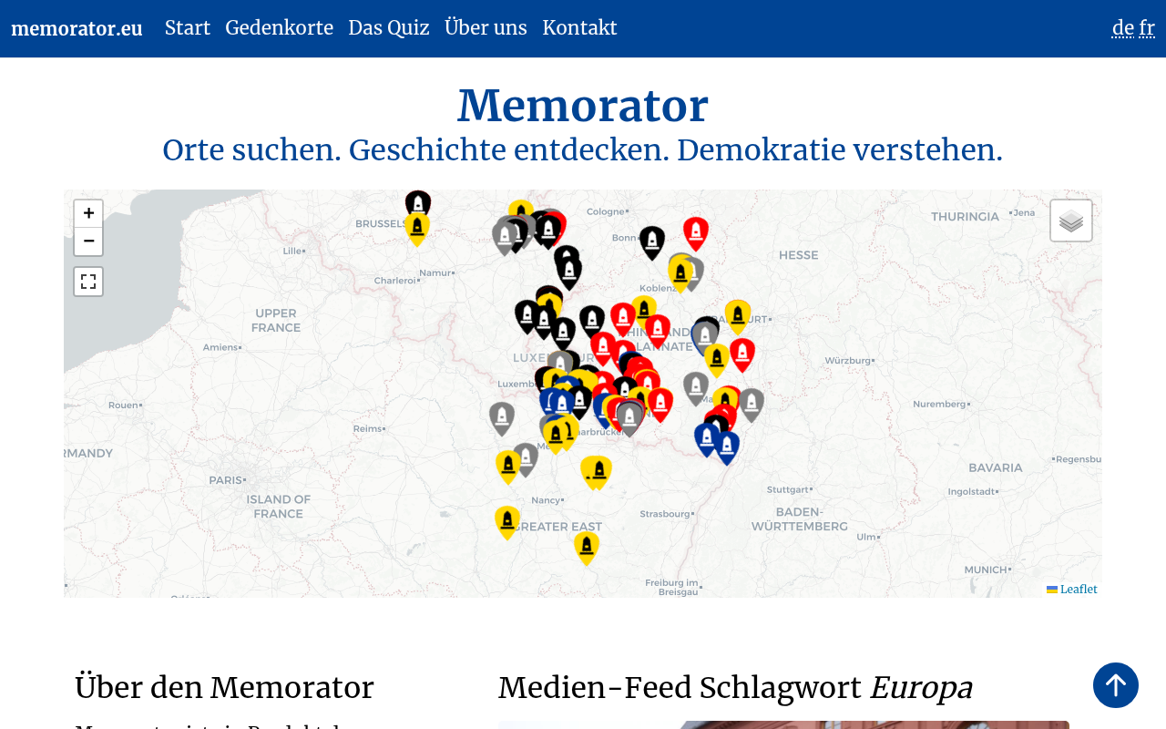 Landeszentrale für politische Bildung Rheinland-Pfalz – memorator.eu – Desktop-Ansicht
