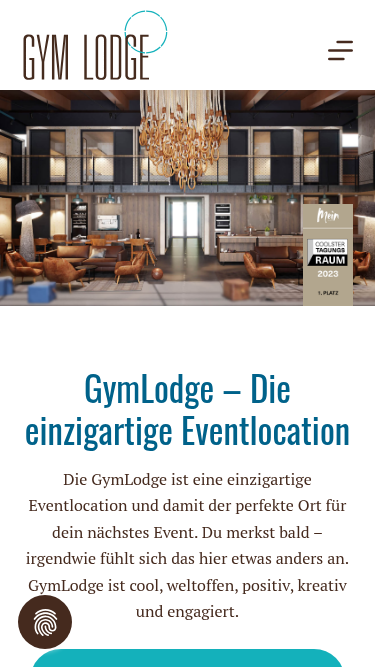 GymLodge – Mobile-Ansicht