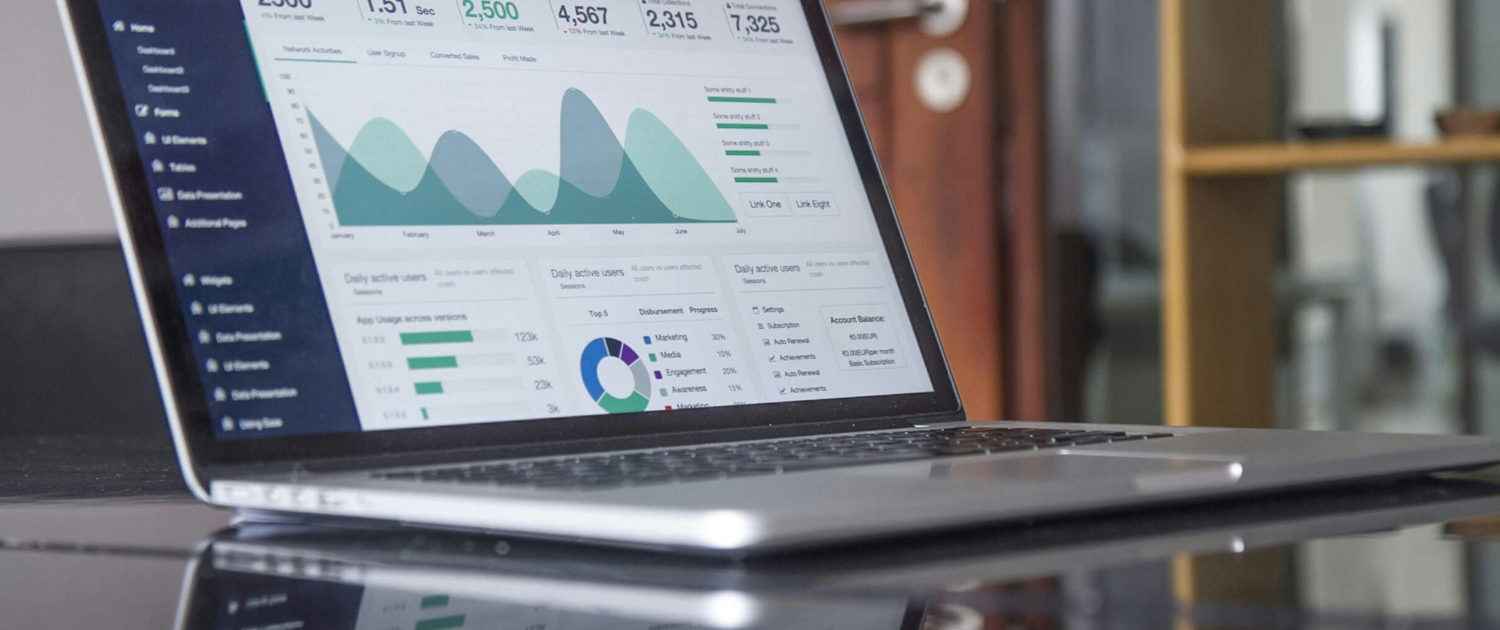 Screen einer Website Statistik